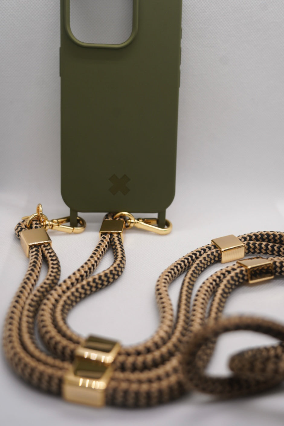 Alça Miami Dourada + Capa verde militar