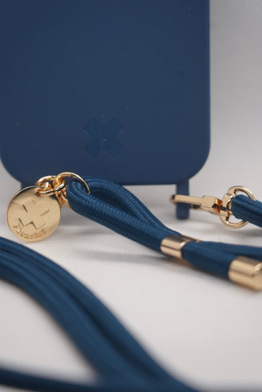 Alça Chicaco Azul marinho com dourado + Capa azul marinho